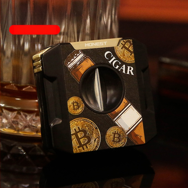 HONEST Cigarešu šķēres ar V-veida atsperi, metāls, rokām darinātas, pielāgojamas