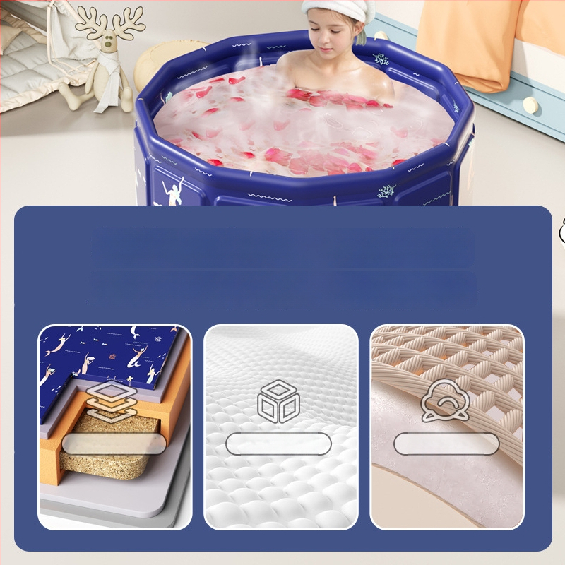 Vaikų sulankstomas maudymosi kibiras, medžiaga: nailonas, skirtas maudynėms, sulankstomas dizainas