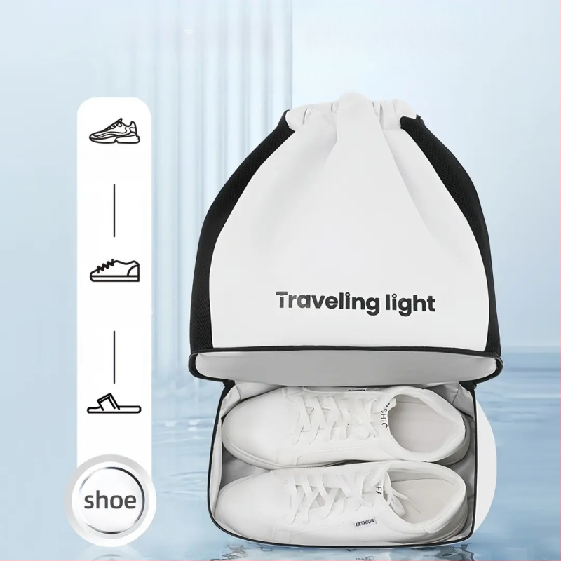 Unisex plūšanas soma ar sausā–slapja atdalījumu, 20–35L, poliesters, Oxford odere, vienkrāsains raksts, ikdienas ceļojumiem