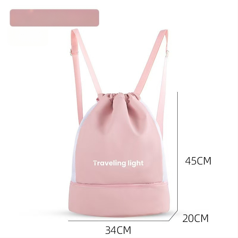 Unisex plūšanas soma ar sausā–slapja atdalījumu, 20–35L, poliesters, Oxford odere, vienkrāsains raksts, ikdienas ceļojumiem