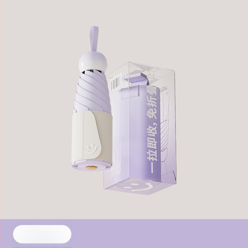 Bodini skėtis saulėms ir lietui, UV apsauga UPF >50, kompaktiškas penkių dalių sulankstomas su 6 lankais, rankinis atidarymas/uždarymas, logotipo pritaikymas