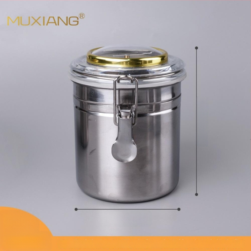 Muxiang Nerūsējošā tērauda tabakas mitrināšanas trauks ar higromētru, hermētiski noslēgts