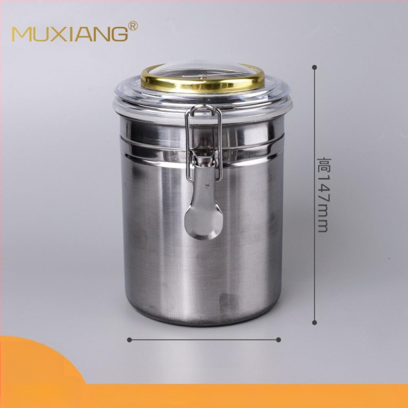 Muxiang Nerūsējošā tērauda tabakas mitrināšanas trauks ar higromētru, hermētiski noslēgts