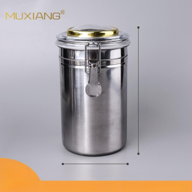 Muxiang Nerūsējošā tērauda tabakas mitrināšanas trauks ar higromētru, hermētiski noslēgts