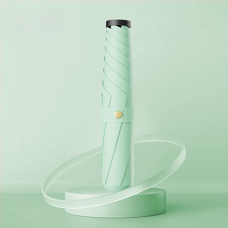 Salokāms lietussargs ar UV aizsardzību, UPF virs 50, 6 ribas no sakausējuma rāmja, triecienizturīgs audums, manuāla atvēršana un aizvēršana