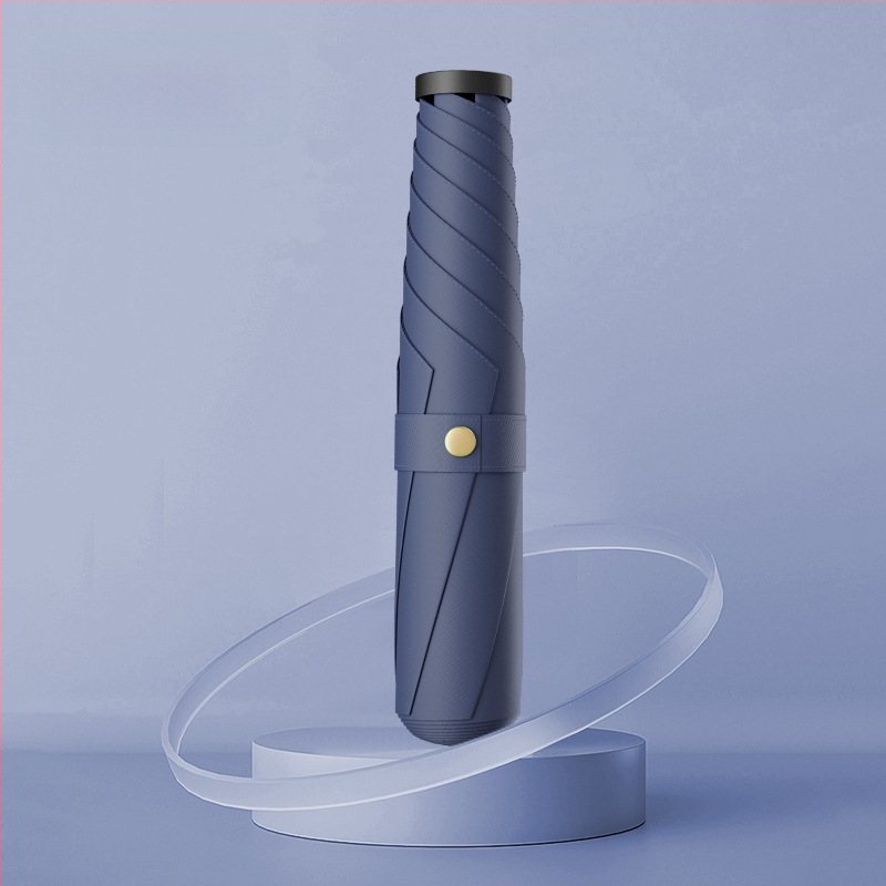 Salokāms lietussargs ar UV aizsardzību, UPF virs 50, 6 ribas no sakausējuma rāmja, triecienizturīgs audums, manuāla atvēršana un aizvēršana