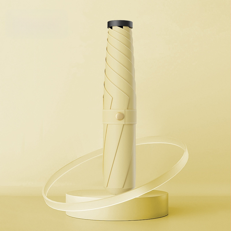 Salokāms lietussargs ar UV aizsardzību, UPF virs 50, 6 ribas no sakausējuma rāmja, triecienizturīgs audums, manuāla atvēršana un aizvēršana