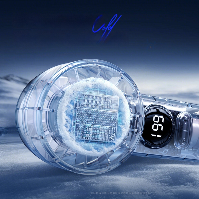 Rankinis mini ventiliatorius, 6 greičiai oro srautų, įdiegta 1200–2000 mAh baterija, įkraunamas, 3 mentelės, tylus veikimas (<36 dB), 5V maitinimas