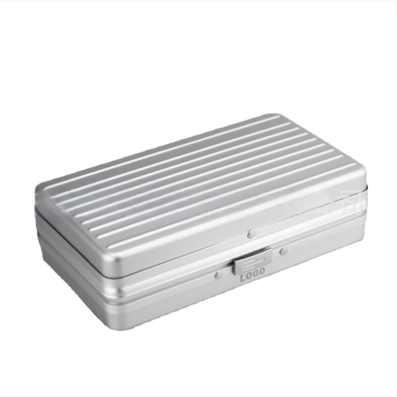 CUCOUIBA Pārnēsājams cigāru humidors, aviācijas alumīnijs, ceļojumu kārbiņa ar mitruma uzturēšanu, vienkāršs stils, pielāgošana pieejama