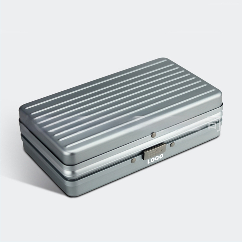 CUCOUIBA Pārnēsājams cigāru humidors, aviācijas alumīnijs, ceļojumu kārbiņa ar mitruma uzturēšanu, vienkāršs stils, pielāgošana pieejama