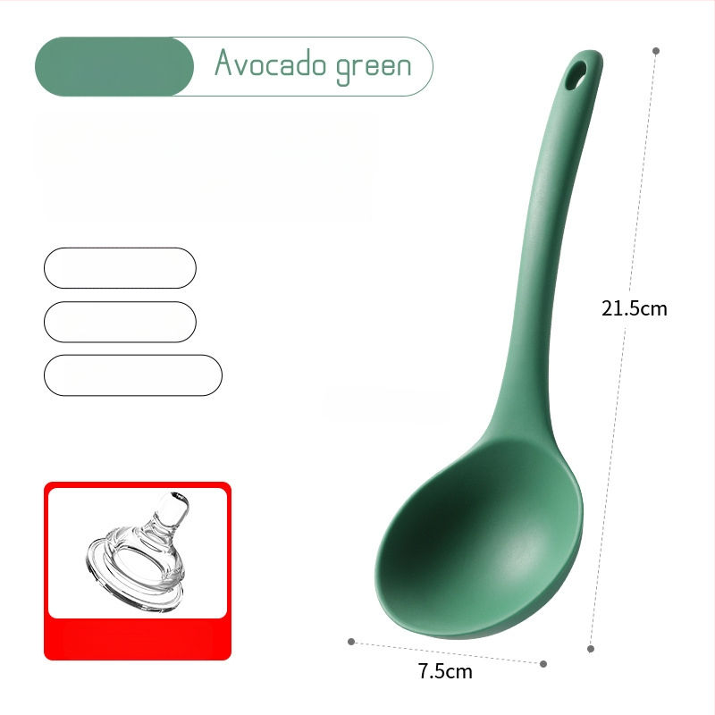 Virtuvės šaukštas - vieno gabalo platininio silikono, rankenėlė visiškai apgaubta platininio silikono, kodas 1005614846, modernus minimalistinis stilius