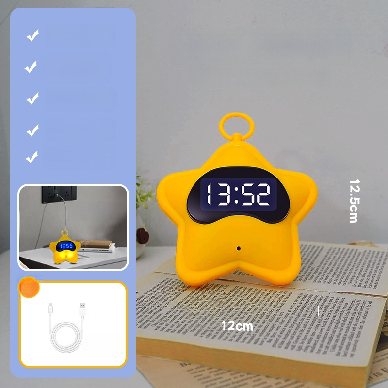 Sanlv häälega juhitav äratuskell LED-digitaalne ekraan, öise valgus, nutikas stseenirežiim