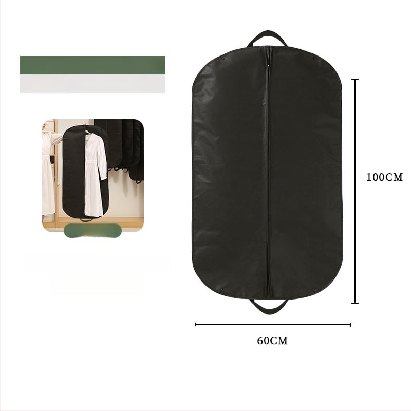 Putekļu aizsargājošs drēbēm ar caurspīdīgu logu, vienkāršs mūsdienīgs stils; PEVA materiāls; piemērots uzvalkam, mētelim, pūkainajam mētelim un līgavas kleitai; aizsardzība pret putekļiem un mitrumu; ceļojumiem un guļamistabai.