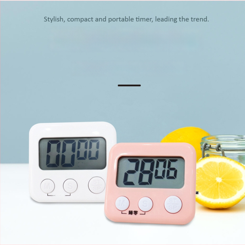 Kaitai KT temporizator digital cu alarmă și cronograf, afișaj LED, alimentare cu baterie, ABS carcasă, formă dreptunghiulară