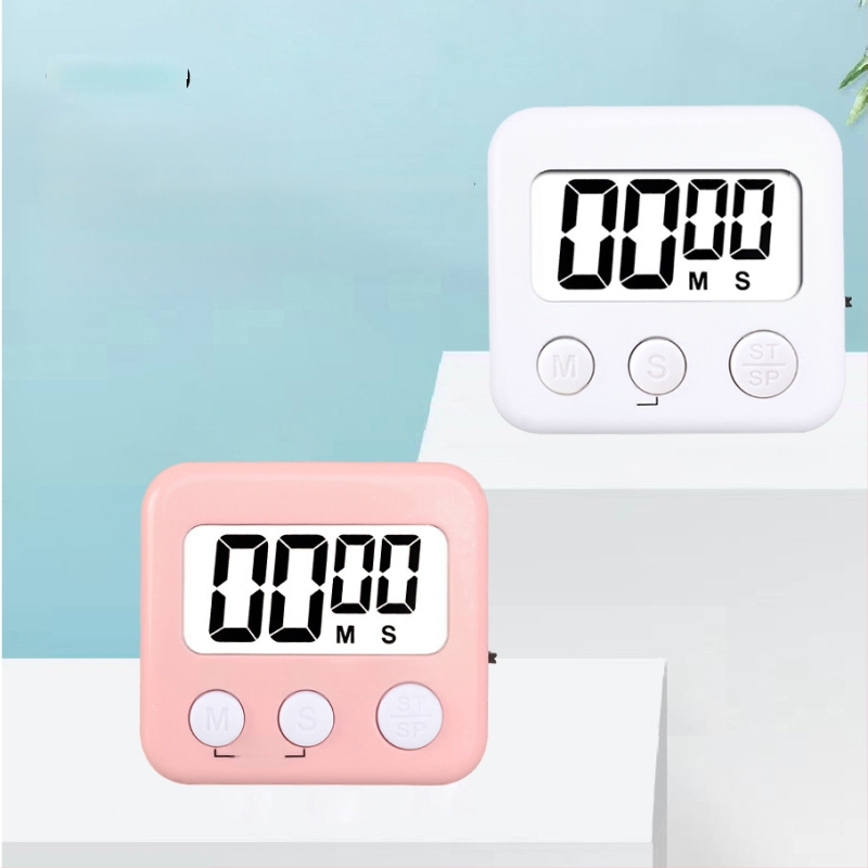 Kaitai KT temporizator digital cu alarmă și cronograf, afișaj LED, alimentare cu baterie, ABS carcasă, formă dreptunghiulară