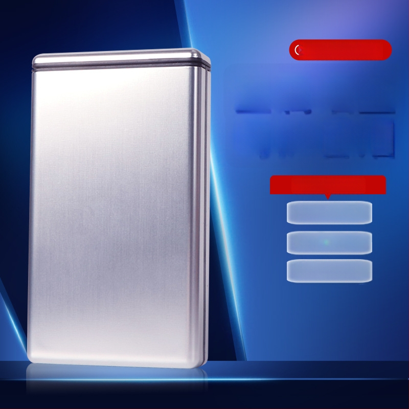 Metāla cigarešu kārba, ļoti plāna, slīdējošs vāciņš, 20 gab., mūsdienīgs minimālisma stils