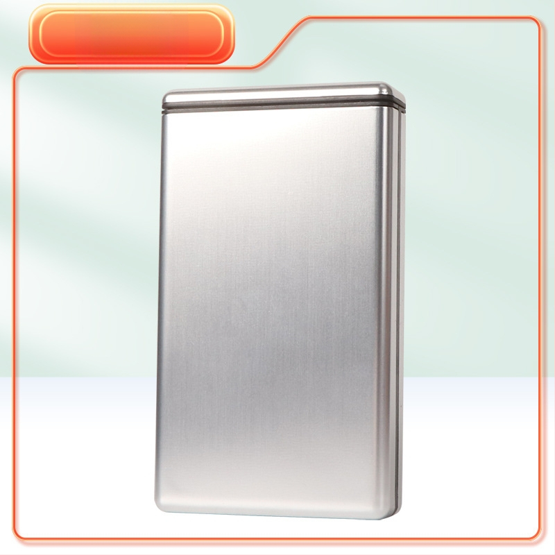 Metāla cigarešu kārba, ļoti plāna, slīdējošs vāciņš, 20 gab., mūsdienīgs minimālisma stils