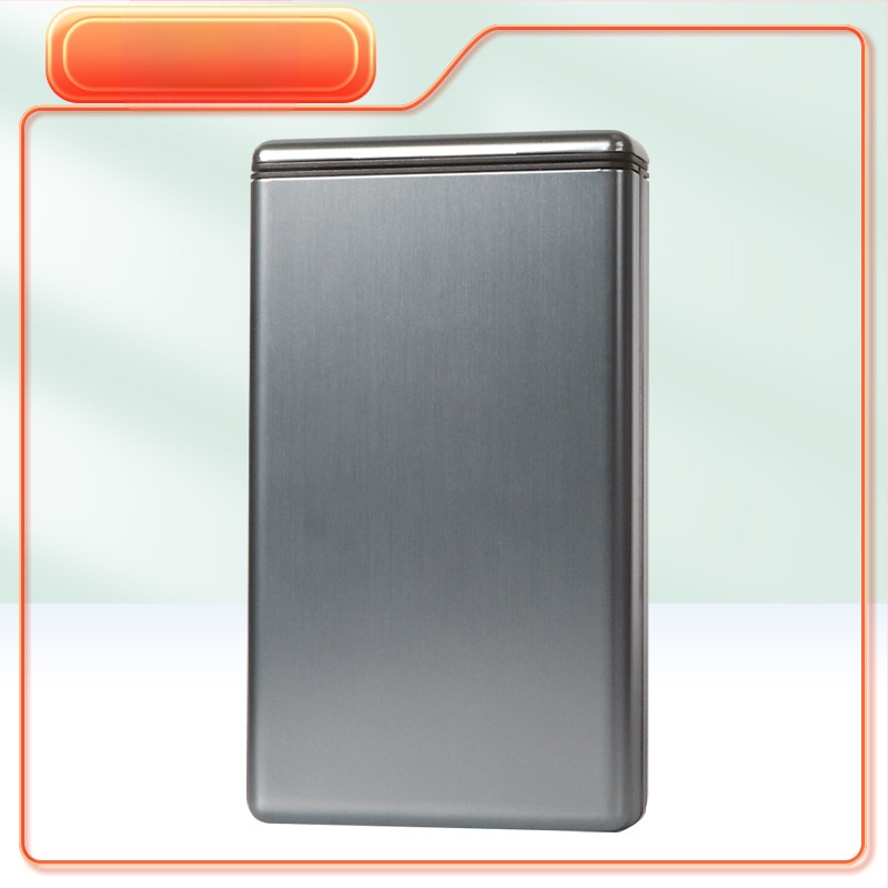 Metāla cigarešu kārba, ļoti plāna, slīdējošs vāciņš, 20 gab., mūsdienīgs minimālisma stils