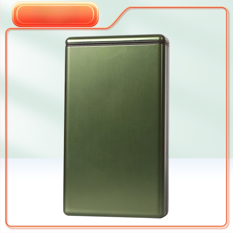 Metāla cigarešu kārba, ļoti plāna, slīdējošs vāciņš, 20 gab., mūsdienīgs minimālisma stils