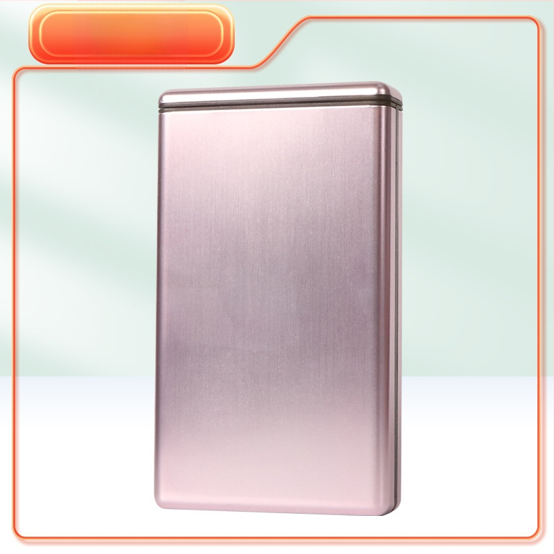 Metāla cigarešu kārba, ļoti plāna, slīdējošs vāciņš, 20 gab., mūsdienīgs minimālisma stils