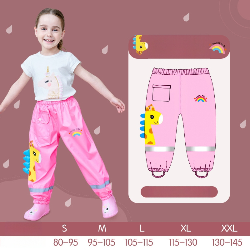 Laste vihmapüksid - veekindel Oxford-kangas, PU kiht, logotüübi trükkimine saadaval