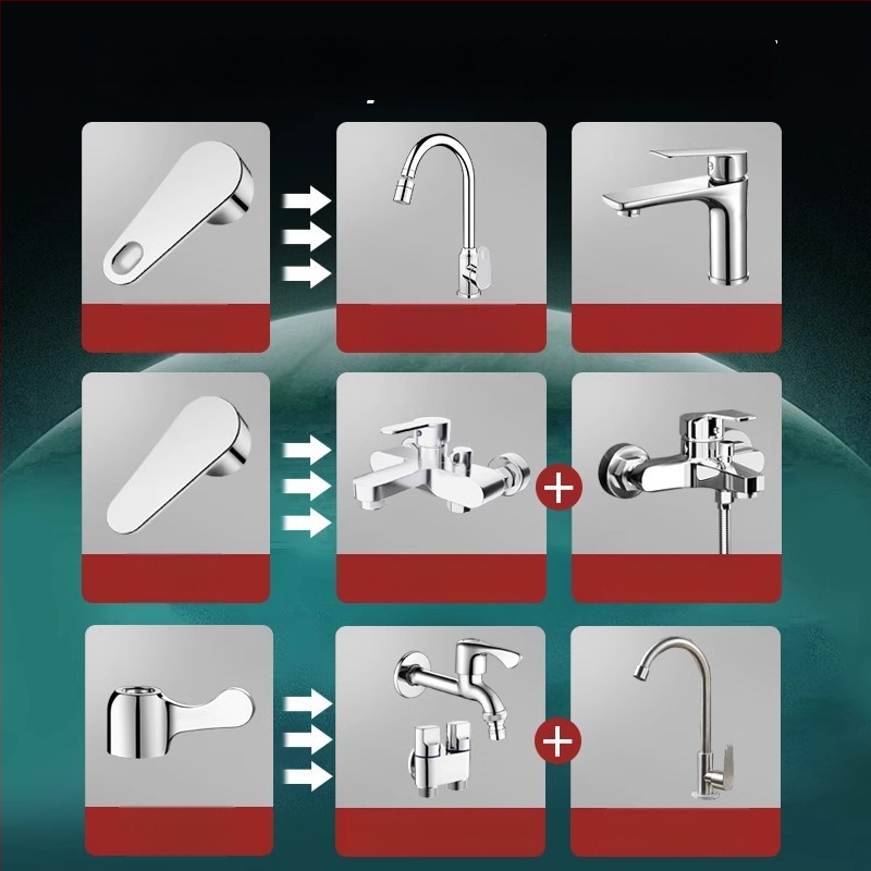 Aukstas un karsts ūdens krāna rokturis ar leņķa vārsta šerdimi – ABS + nerūsējošais tērauds, mūsdienīgs minimālisms, Yipin Impression