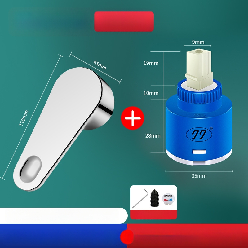 Aukstas un karsts ūdens krāna rokturis ar leņķa vārsta šerdimi – ABS + nerūsējošais tērauds, mūsdienīgs minimālisms, Yipin Impression