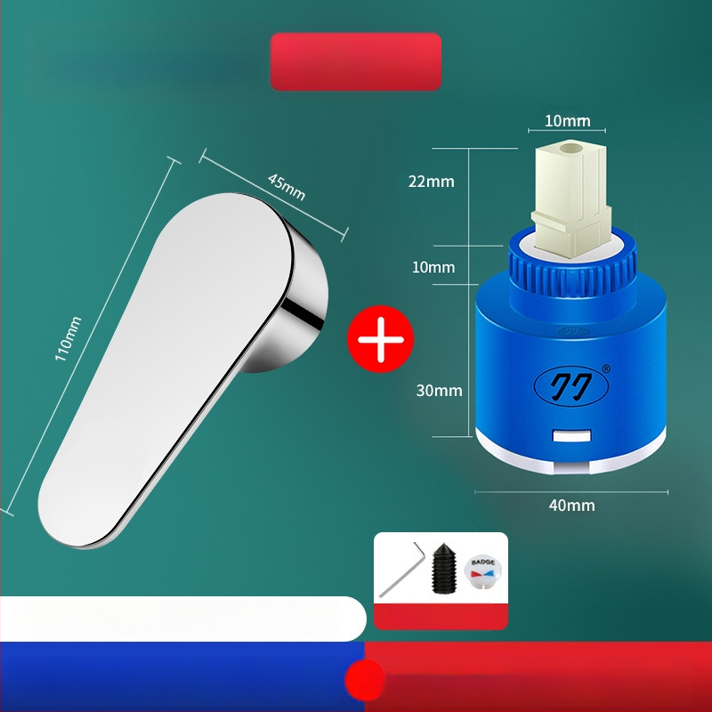 Aukstas un karsts ūdens krāna rokturis ar leņķa vārsta šerdimi – ABS + nerūsējošais tērauds, mūsdienīgs minimālisms, Yipin Impression