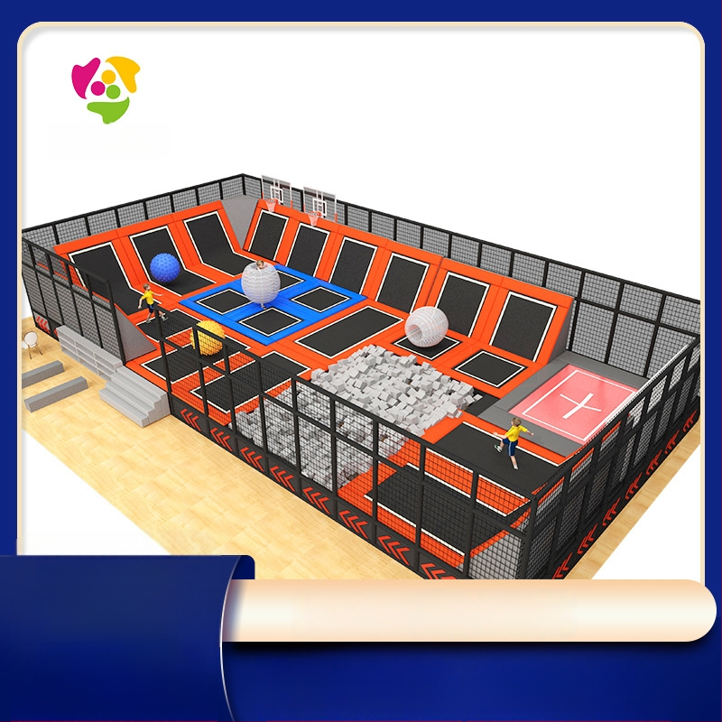 Liels iekštelpu trampolīnu parks — Besle modelis 01, koksnes materiāls, visām vecumu grupām, vietas izklaides aprīkojums