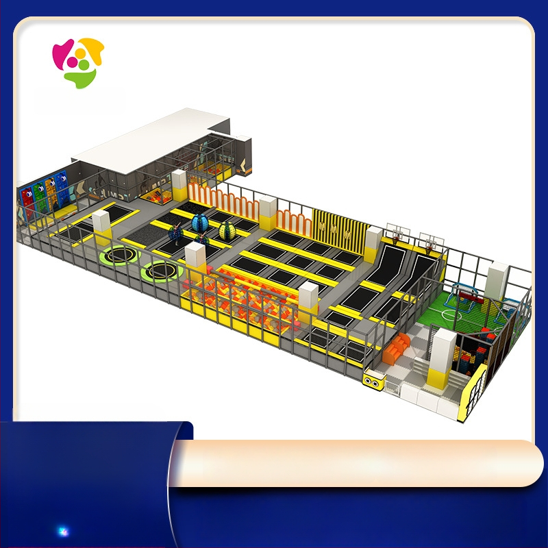 Liels iekštelpu trampolīnu parks — Besle modelis 01, koksnes materiāls, visām vecumu grupām, vietas izklaides aprīkojums