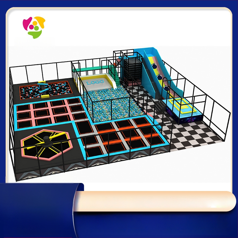 Liels iekštelpu trampolīnu parks — Besle modelis 01, koksnes materiāls, visām vecumu grupām, vietas izklaides aprīkojums