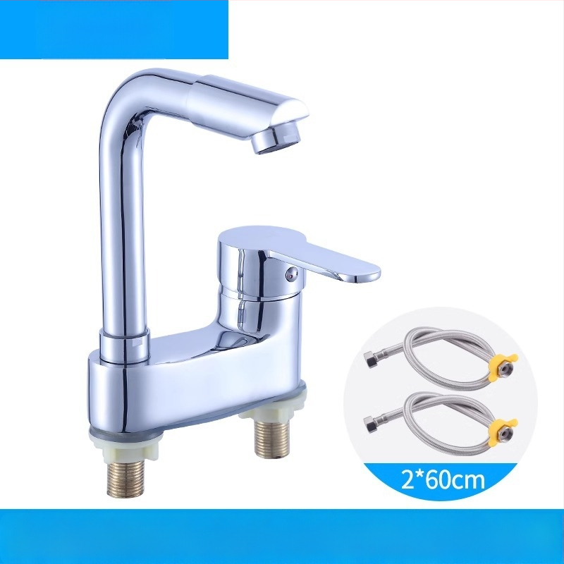 Vannitoa segisti valamu all, kahetorulised, kahe augud, keraamiline ventiil, 20 mm sissetulek/väljund