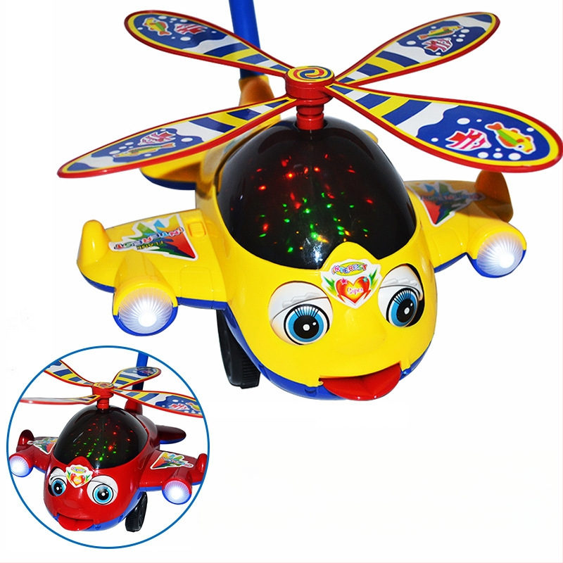 Kūdikio stūmimo žaislas su vieno strypo dizainu, muzikinis varpelis, PVC interaktyvus žaislas 4–6 metų vaikams