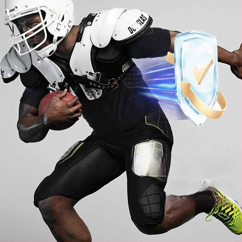 Kombinuotos sportinės apsaugos viršus — peties, krūtinės ir juosmens apsauga; medžiaga spandeksas; prekės ženklas Morning Walk; tinkamas regbiui