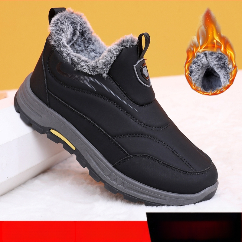 Vyrų žieminiai sniego batai | Kasdienio stiliaus, viršus iš audinio, padas iš atsparios dilimui gumos, šilti ir neslidūs, be raištelių