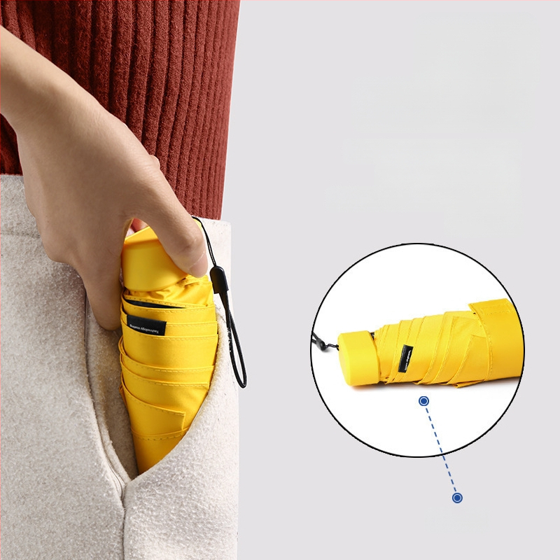 Penkių skirsnių saulės skėtis su rankiniu atidarymu, 6 rėmų, UPF > 50, 210T audinys