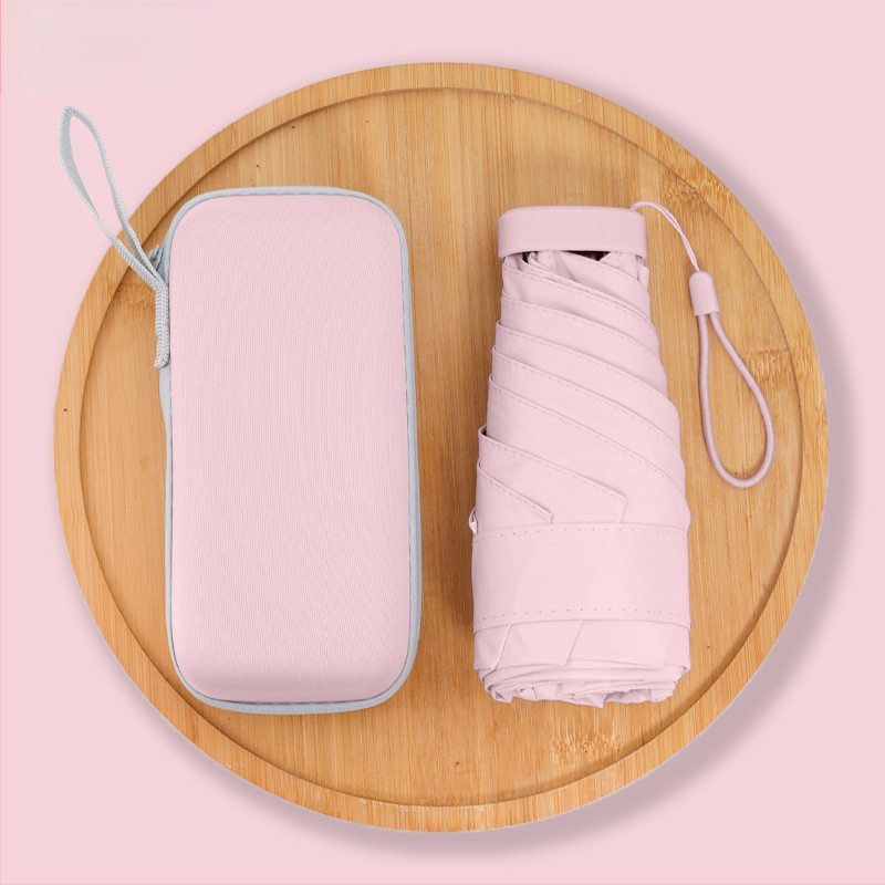 Penkių skirsnių saulės skėtis su rankiniu atidarymu, 6 rėmų, UPF > 50, 210T audinys