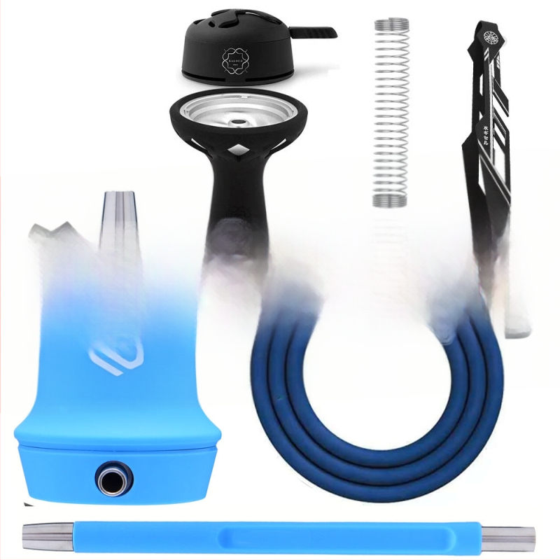 Nerūsējošā tērauda ūdenspīpe - pārnēsājams dāvanu komplekts narghilei, pilns komplekts, pielāgojams