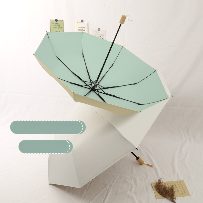 Ice Cream Color Series Sievietēm — saliekamais lietussargs UV aizsardzībai, divkārša izmantošana saulē un lietū, 8 rāmis no sakausējuma, 210T poliestera audums