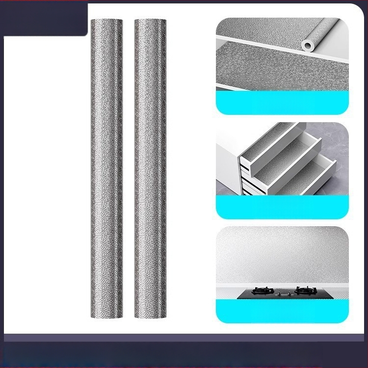 Savarankiškai klijuojamas virtuvės sienos lipdukas – iš aliuminio folijos, alyvos atsparus, ugniai atsparus ir aukštai temperatūrai atsparus, vandeniui atsparus, 1 lapas