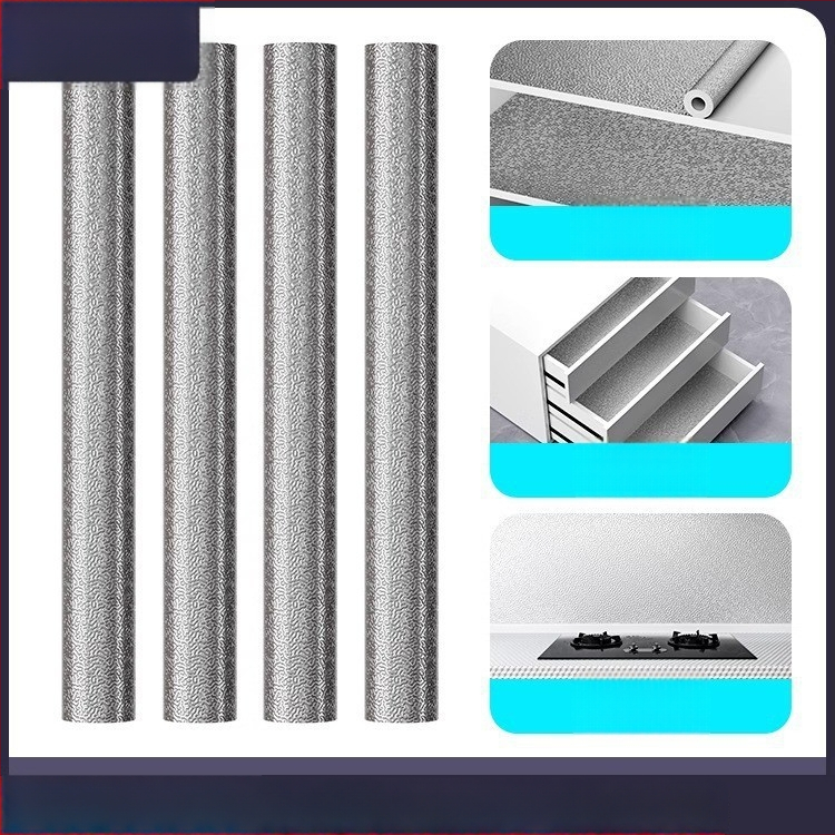 Savarankiškai klijuojamas virtuvės sienos lipdukas – iš aliuminio folijos, alyvos atsparus, ugniai atsparus ir aukštai temperatūrai atsparus, vandeniui atsparus, 1 lapas