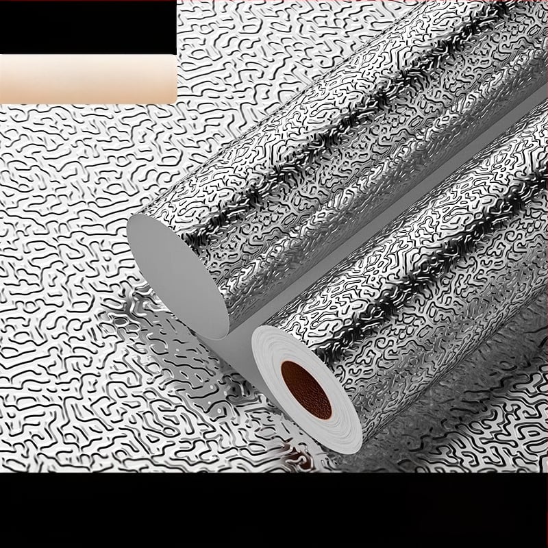 Savarankiškai klijuojamas virtuvės sienos lipdukas – iš aliuminio folijos, alyvos atsparus, ugniai atsparus ir aukštai temperatūrai atsparus, vandeniui atsparus, 1 lapas