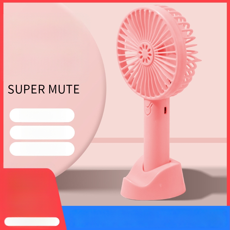 Nešiojamas lauko rankinis ventiliatorius, USB įkrovimas, tylus, 4 mentelės, 3 greičiai