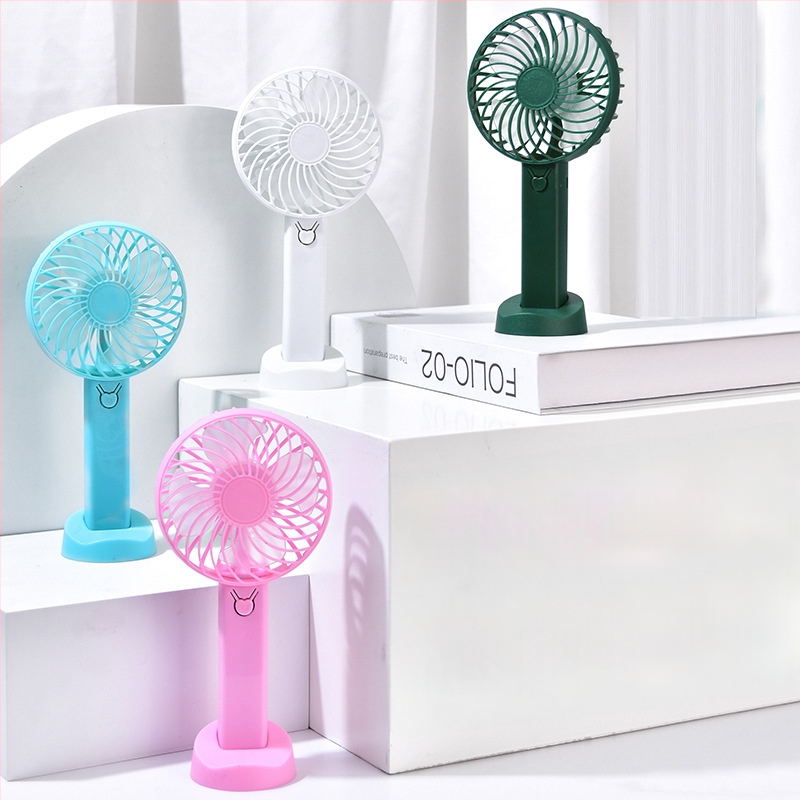 Nešiojamas lauko rankinis ventiliatorius, USB įkrovimas, tylus, 4 mentelės, 3 greičiai