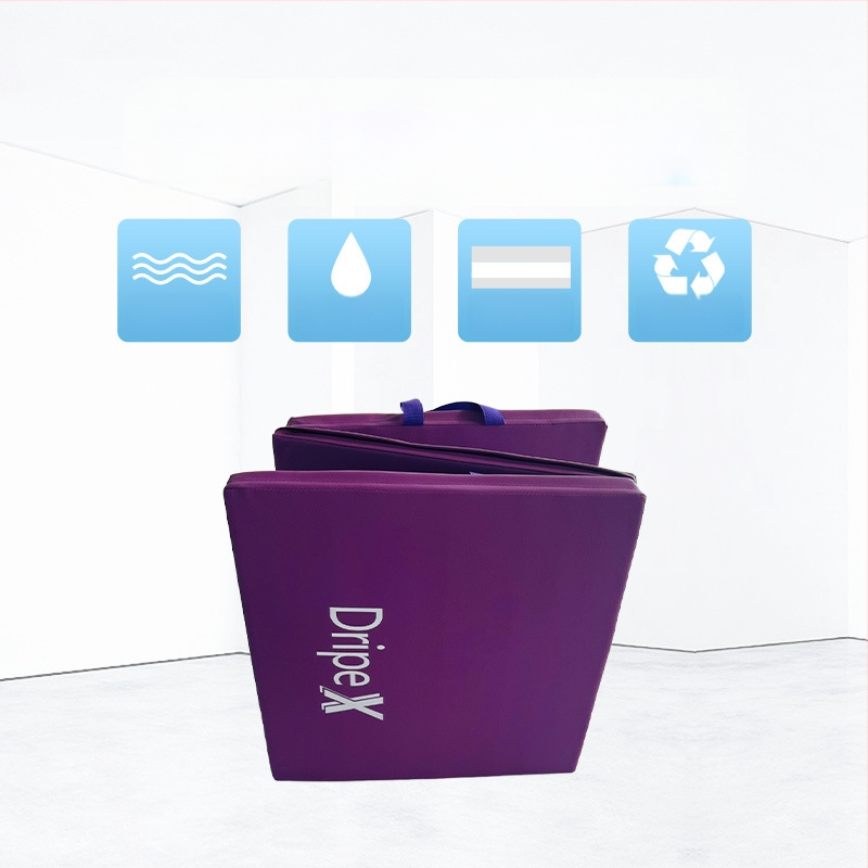 Trys dalies sulankstomas kilimėlis mankštai ir jogai su PU odos paviršiumi ir PE medvilnine įdaila, vaikams skirtas sporto apsauginis kilimėlis fitnesui ir šokiui