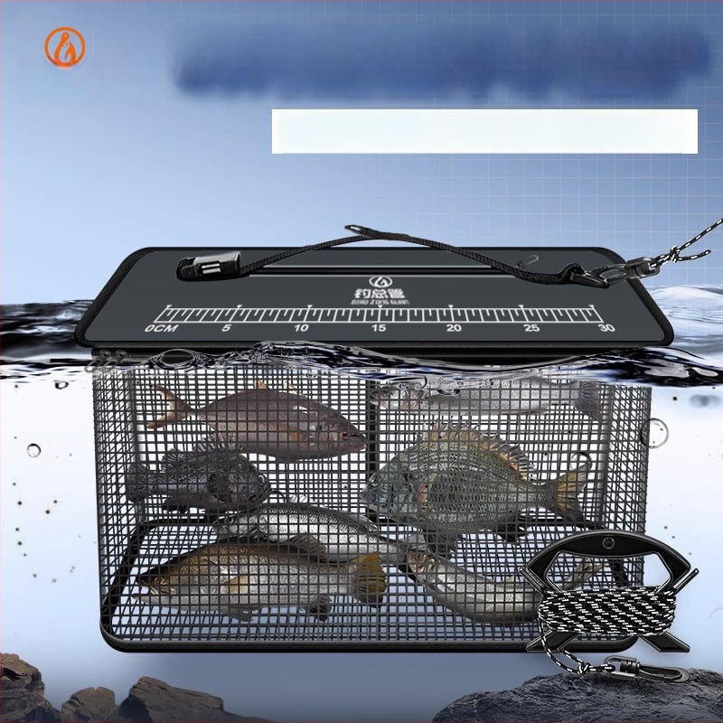 Ochranný košík na rybolov – plávajúci, rýchloschnúci, prenosný nylonový set pre morské a skalné rybolov (Značka: Fishing Manager)