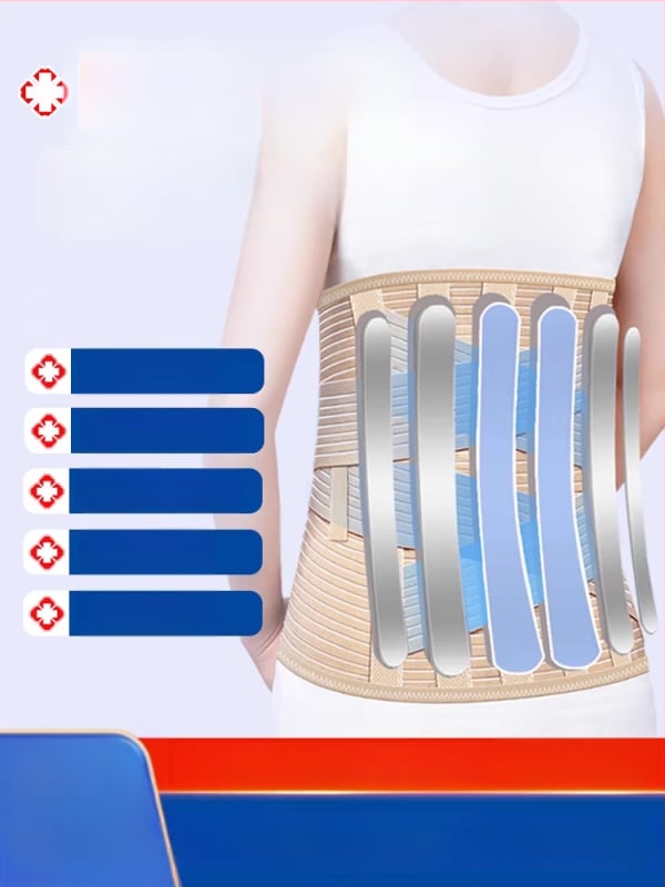 Õhku läbilaskev vöö lumbosakraalse ja rindkere selgroo stabiliseerimiseks, operatsioonijärgune kaitse kompressioonmurru korral, kõrge vöö, polüesterkiud