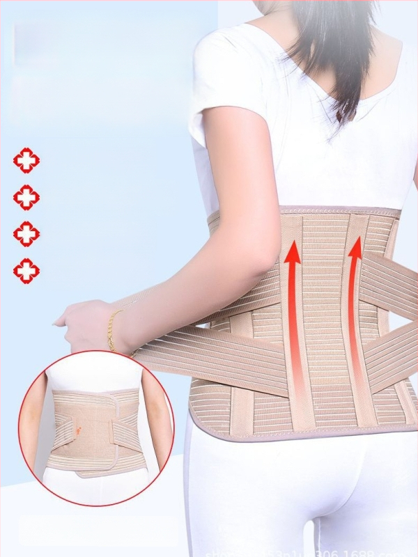 Õhku läbilaskev vöö lumbosakraalse ja rindkere selgroo stabiliseerimiseks, operatsioonijärgune kaitse kompressioonmurru korral, kõrge vöö, polüesterkiud