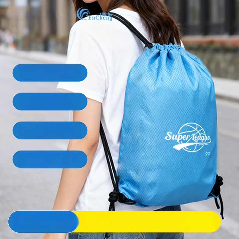 Sportinis krepšys su virvele - individualus logotipas termotransferu, Oxford drobė, dvigubos peties juostos.