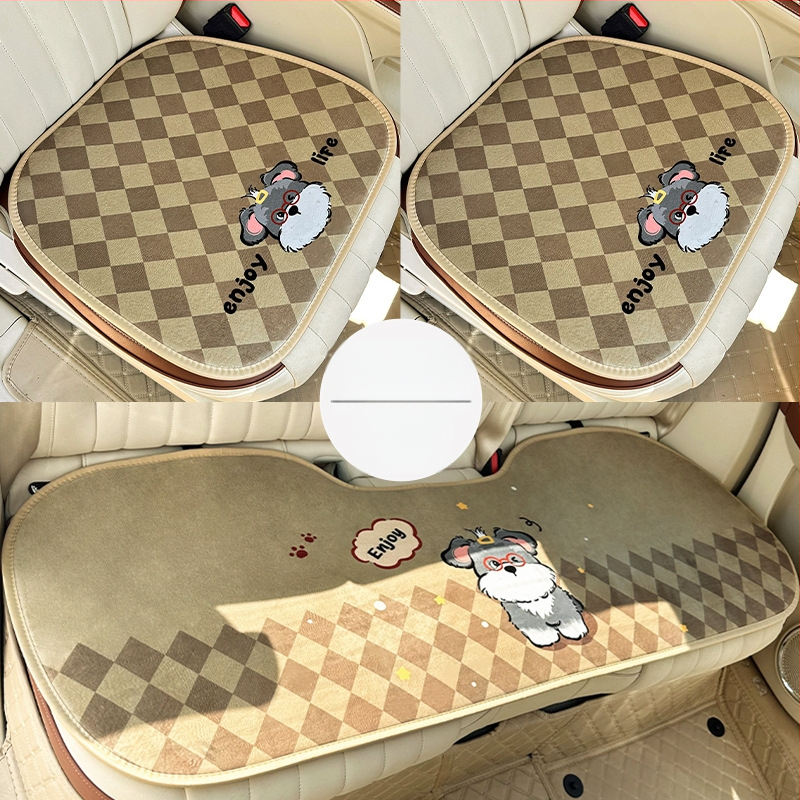 Automobilio sėdynės pagalvėlė - visiems sezonams, mielas animacinis stilius, kvėpuojanti, paviršius Ice Silk, užpildas kempinė, plokščias stilius